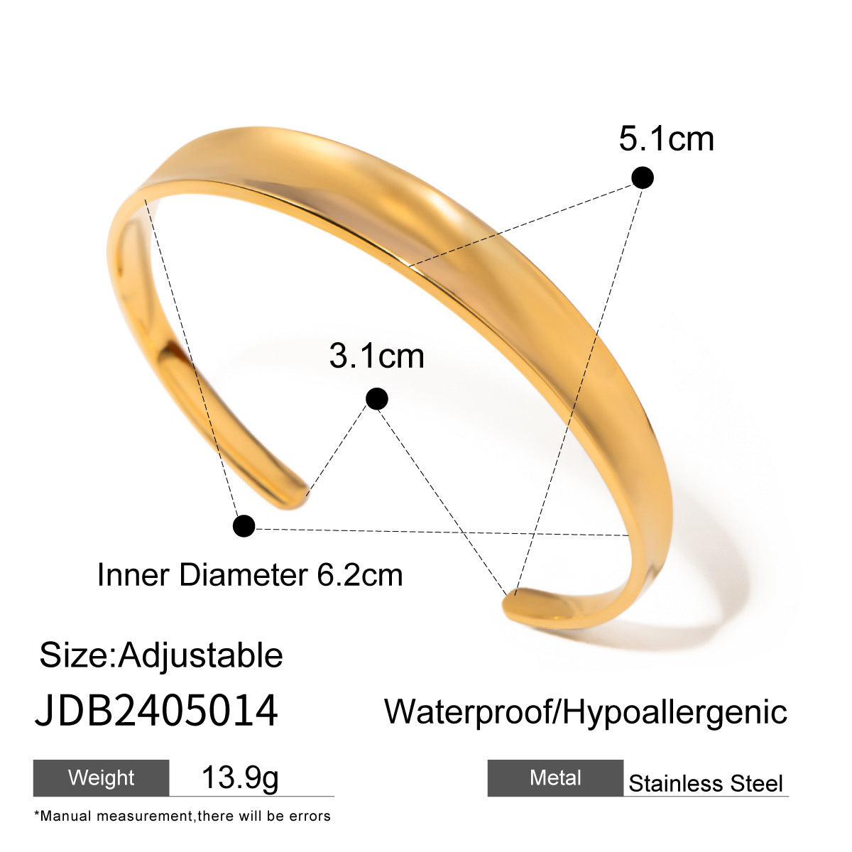 18K Gold Stainless Steel Bracelet