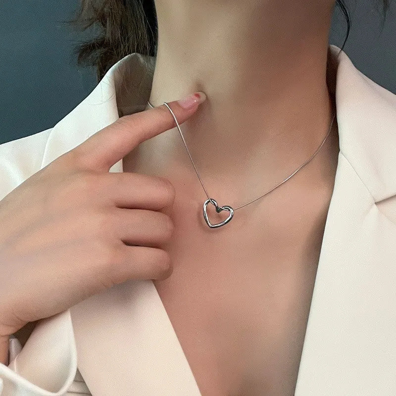 Hollow Heart Necklace
