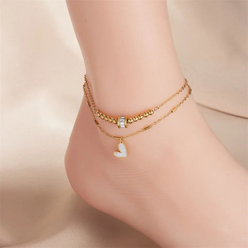 Fashion Boho Heart Ankle