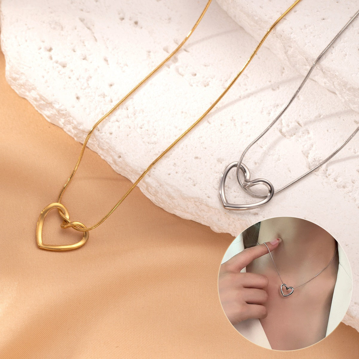 Hollow Heart Necklace