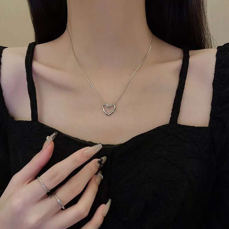 Hollow Heart Necklace