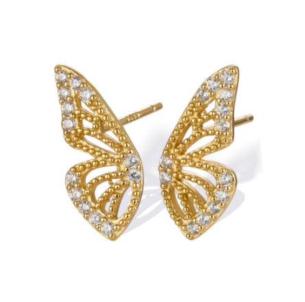 Bohemian Crystal Butterfly Earrings